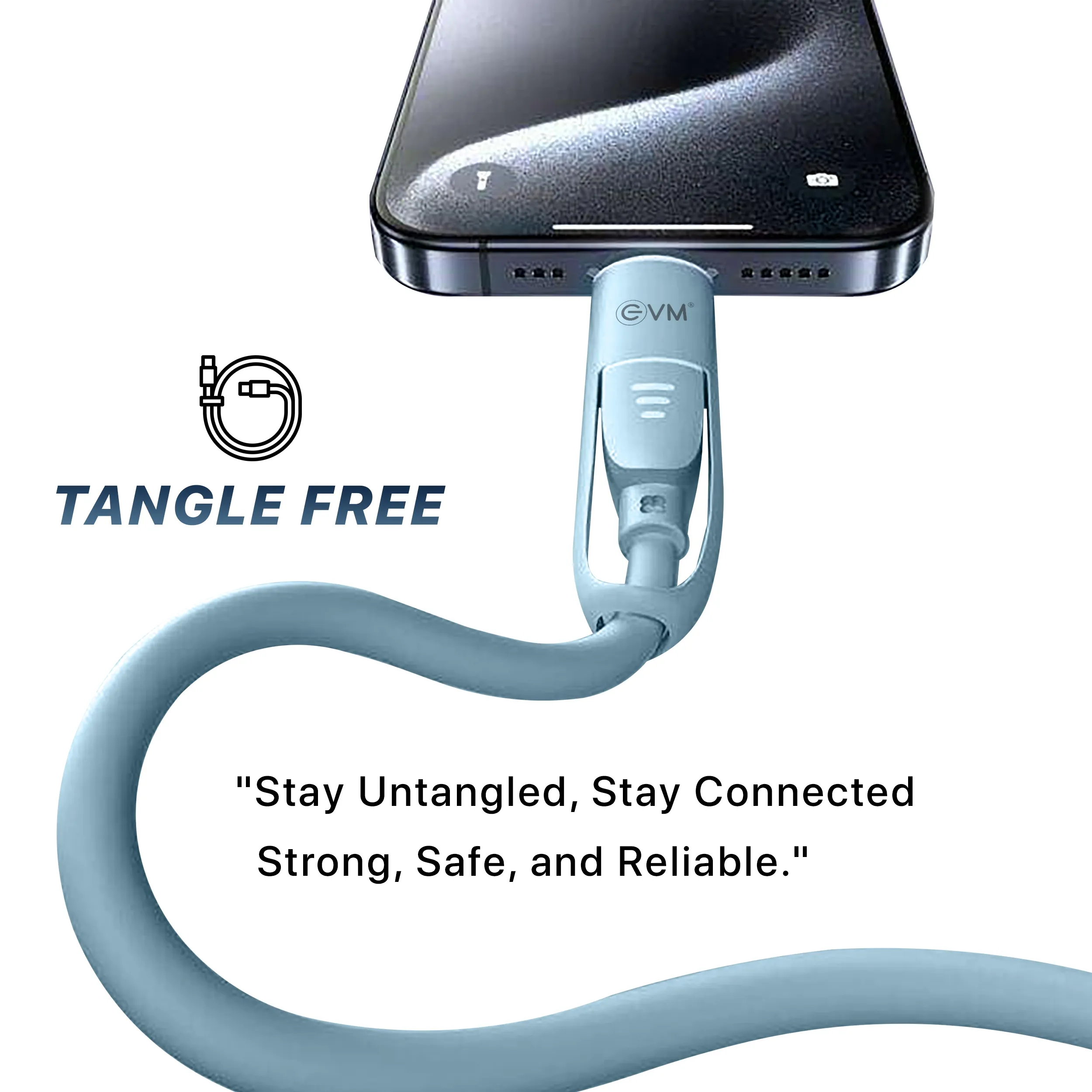 EVM 4-in-1 Charge & Sync Cable 60W 1M (USB | Iphone | Type-C) EVM-M-5-BU view 4